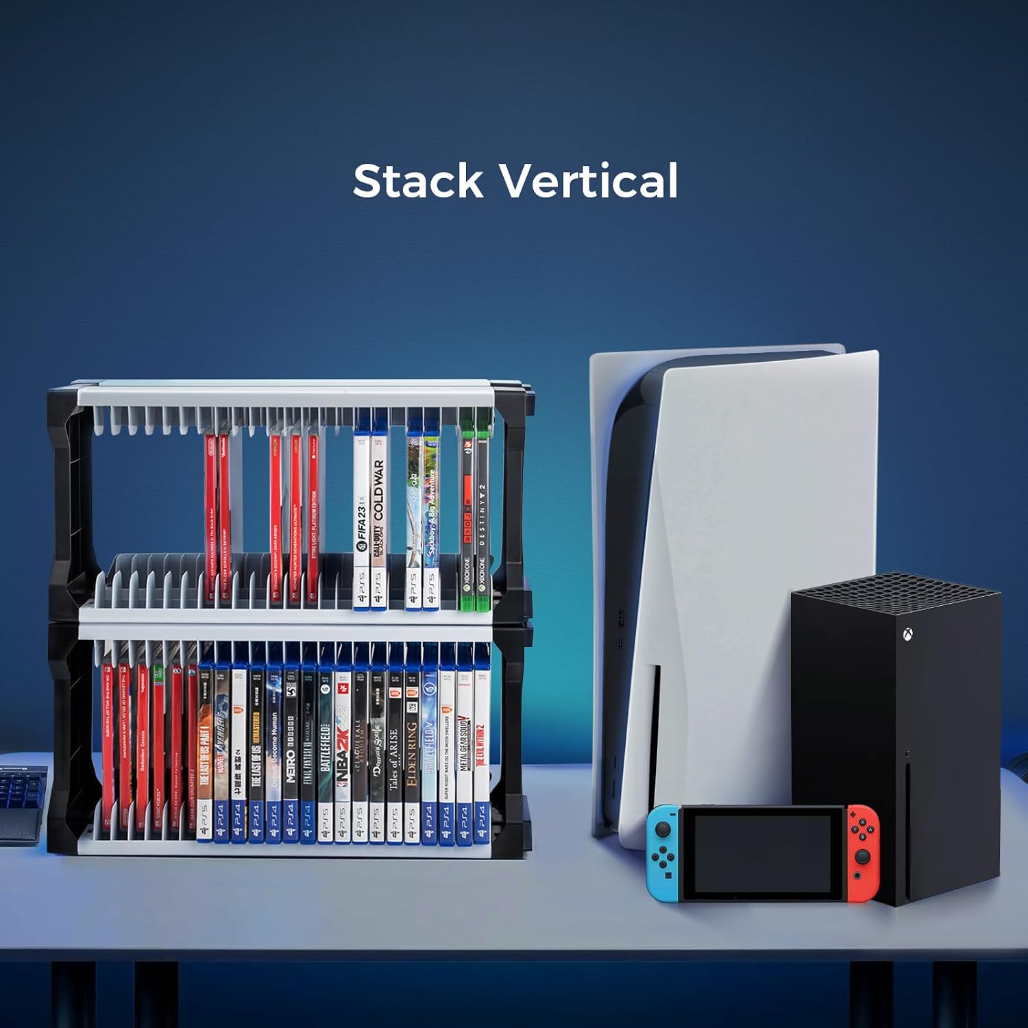Thumbnail 6 de ASFSKY Video Game Storage Tower 46-Game