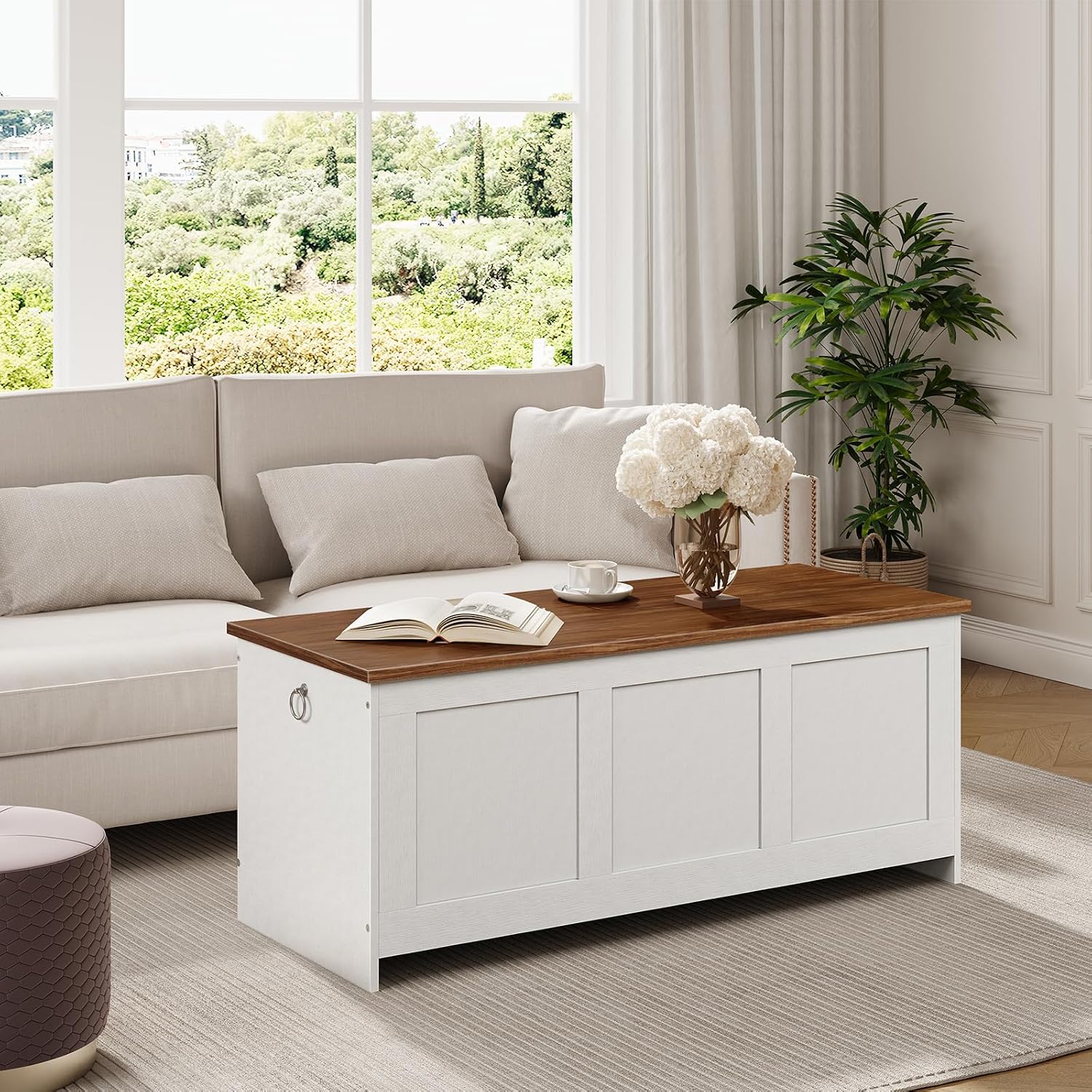 Detalle 1 de HOOBRO Storage Bench, 43.3-inch