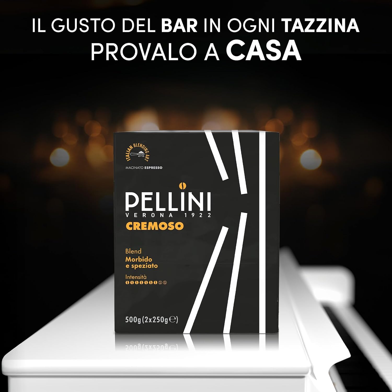 Detalle 2 de Pellini Espresso Gusto Bar N° 46 Cremoso – Due confezioni da 250 g, miscela macinato per espresso