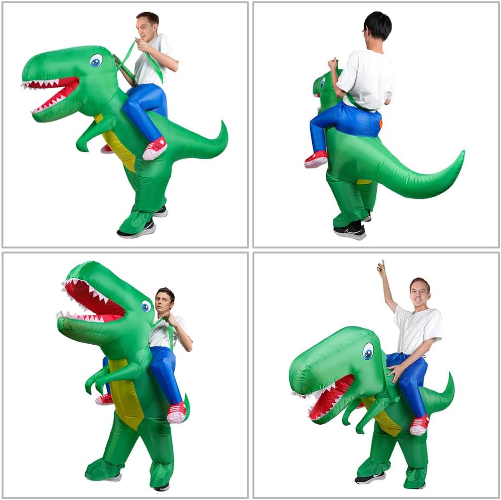 Thumbnail 5 de AOOWU Deluxe Inflatable Dinosaur Costume (T-Rex) for Adults & Kids