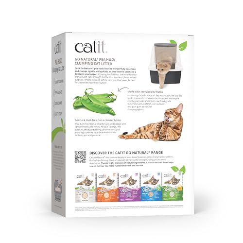 Detalle de Arena para Gatos Aglomerante de Cascara de Guisante Go Natural, Sin Aroma — Catit