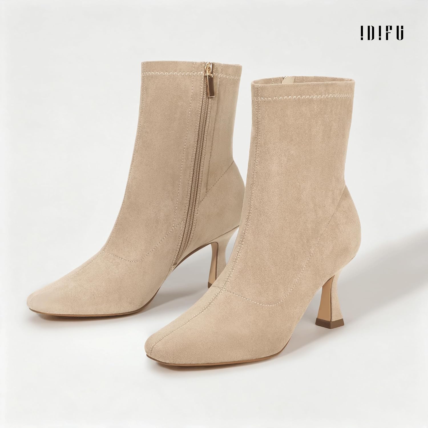 Detalle 2 de IDIFU Women's Ankle Boots, 2.6-Inch Heel