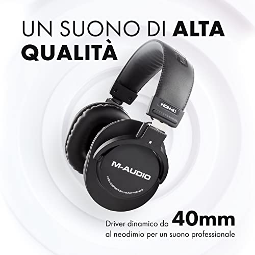 Detalle de M-AUDIO HDH40: cuffie chiuse over-ear per monitoraggio, podcast e ascolto quotidiano
