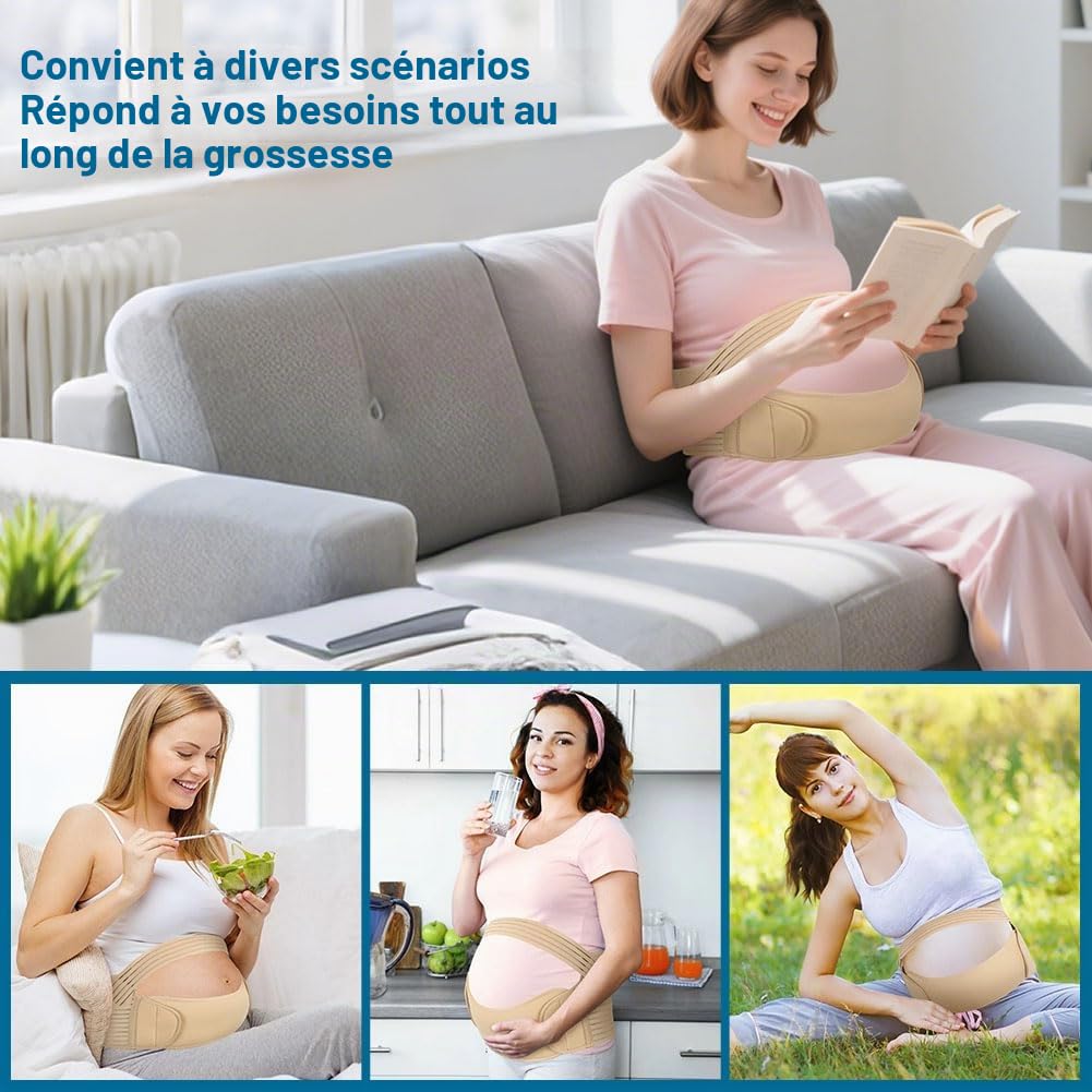 Thumbnail 6 de AUYAO 5703742 zwangerschapssteunriem, verstelbaar, XL, ademend mesh