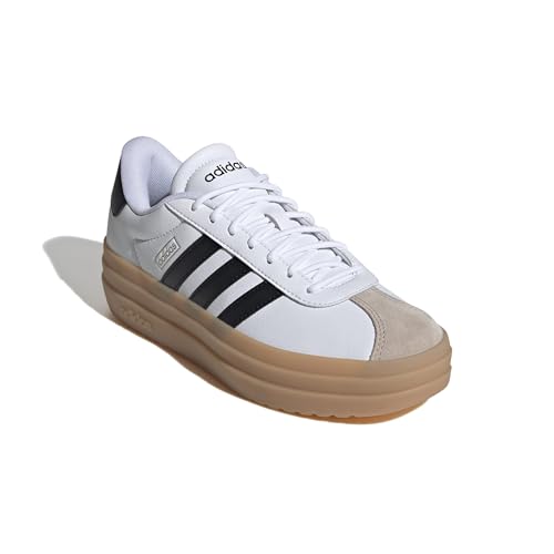 Thumbnail 3 de adidas VL Court Bold para mujer en blanco y beige: zapatillas con plataforma y cordones