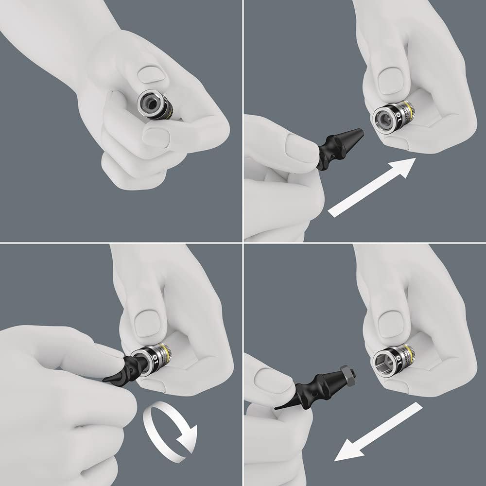 Thumbnail 4 de Jeu de douilles 1/4" Wera Zyklop avec fonction de retenue, sangle porte-outils textile (set de 10 pièces)