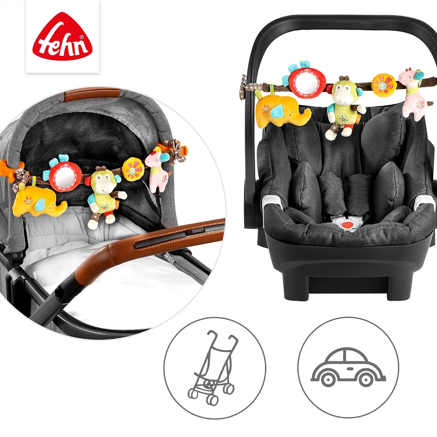 Detalle 2 de Fehn Kinderwagenkette Safari 45 cm Spielzeug