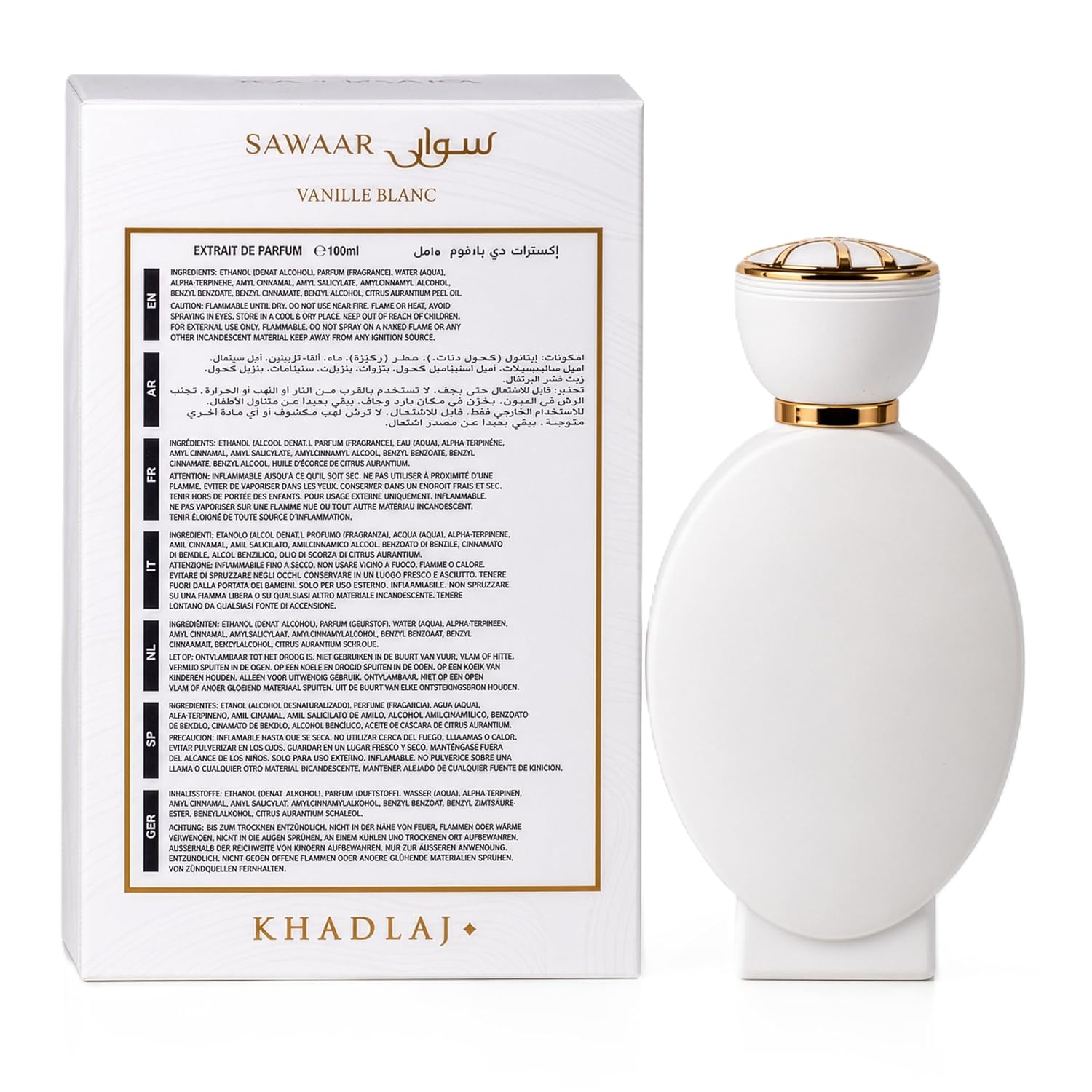 Thumbnail 2 de Khadlaj Sawaar Vanille Blanc Extrait de Parfum, 3.4 oz Vanilla Fragrance