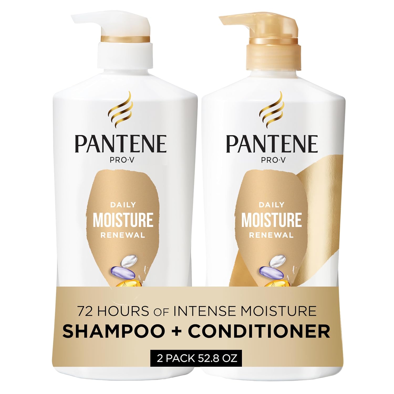 Detalle de Pantene Shampoo & Conditioner, 72-Hour Hydration ⚡