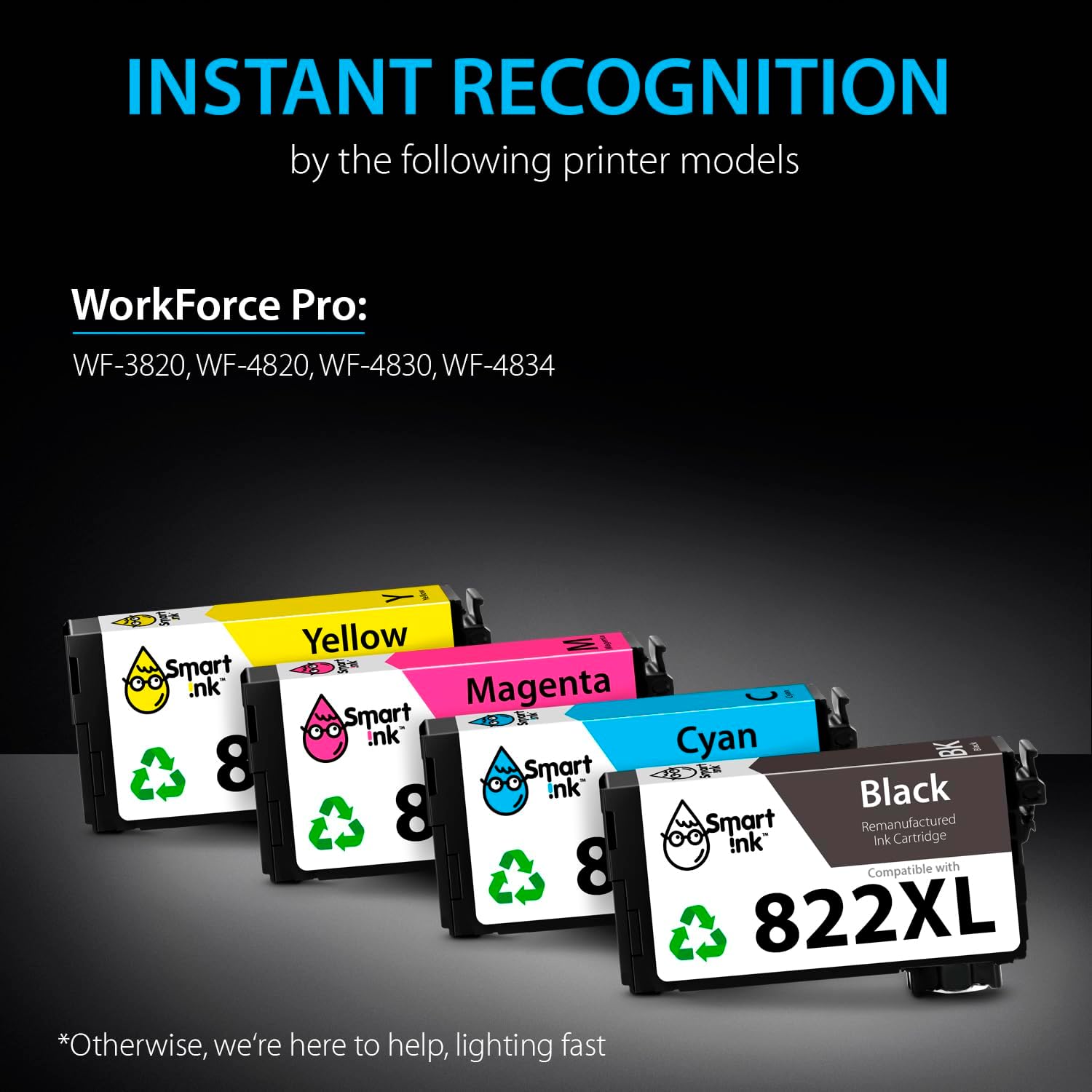 Detalle 2 de Smart Ink 4pT822XL822XL Remanufactured 822XL Ink Cartridge 4-Pack