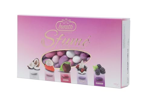 Detalle de Buratti Confetti con Mandorle Tostate e Cioccolato Bianco – confezione 1000 g, gusti multipli, Rosa
