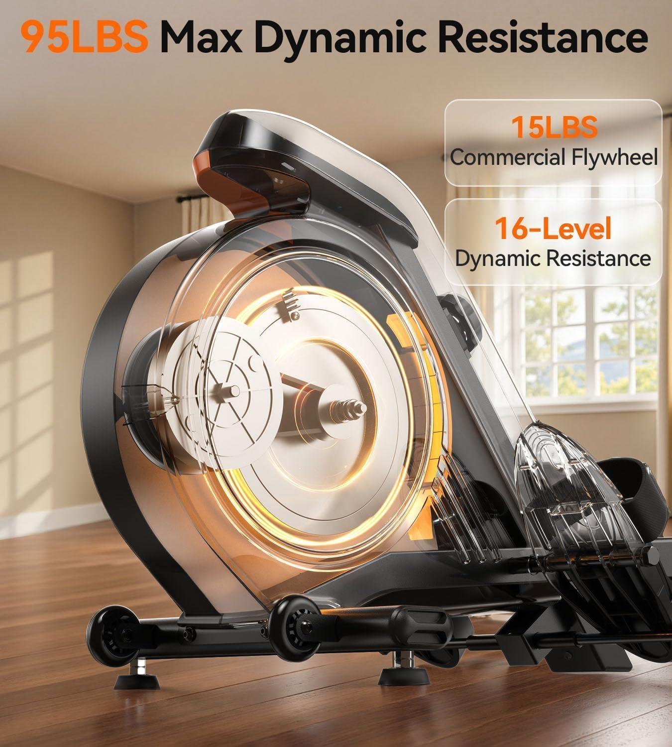 Detalle de YOSUDA Magnetic Rowing Machine