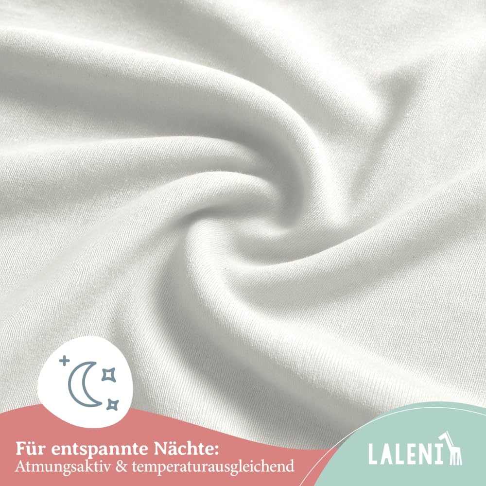 Thumbnail 4 de Laleni Jersey Spannbettlaken 70x140 cm – für Beistellbett & Stubenwagen, 100% Baumwolle, Oeko-TEX, Ivory