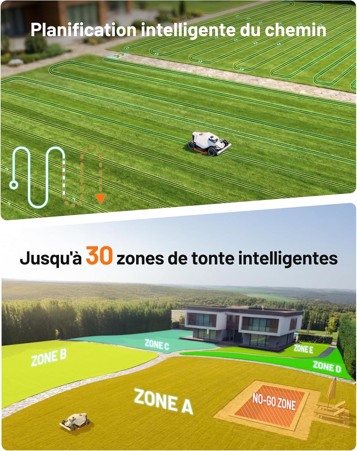 Thumbnail 6 de MAMMOTION LUBA 3 AWD 1500 Robot Tondeuse avec Garage Standard — Tonte précise et tout-terrain
