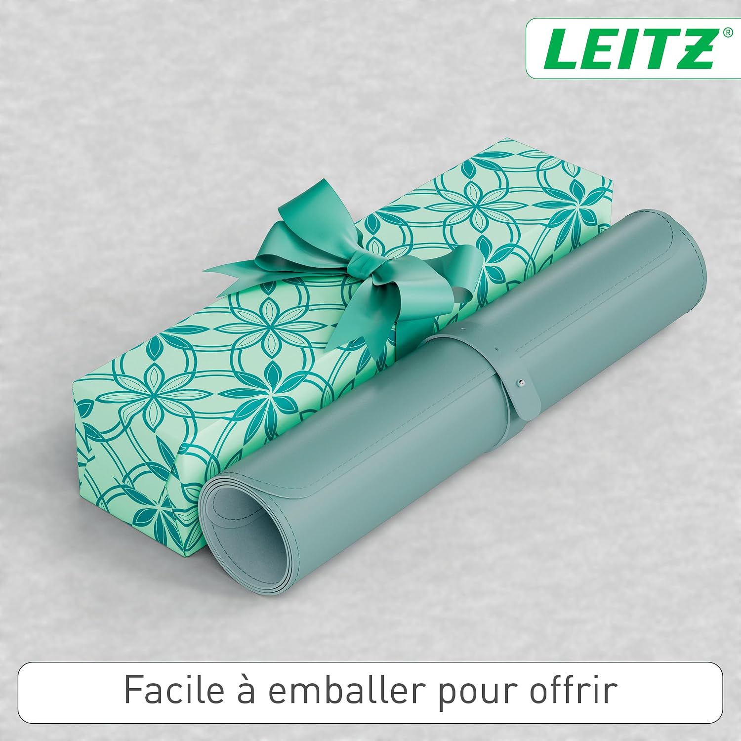 Detalle de Tapis de bureau grand format Leitz - Sous-main imperméable 80x40 cm, antidérapant et résistant, menthe