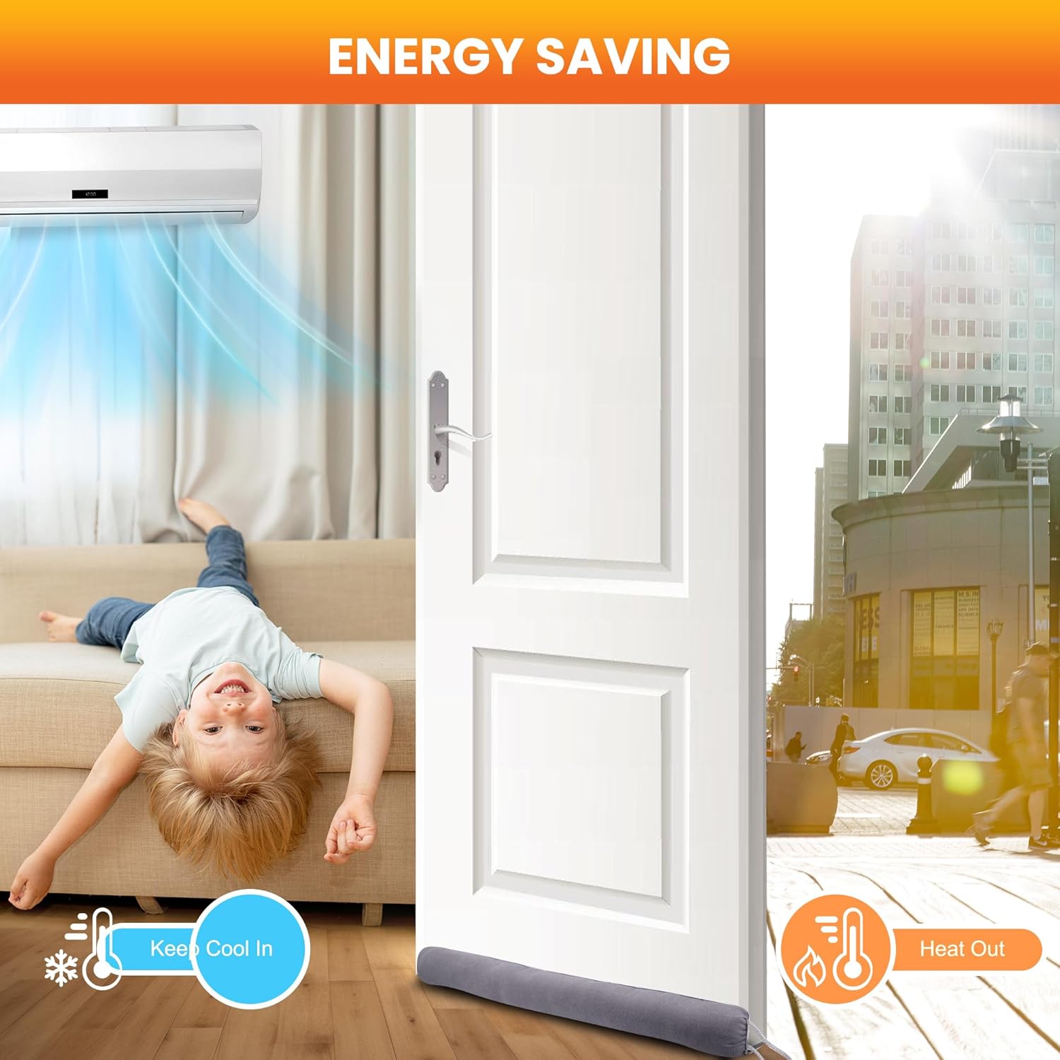 Thumbnail 6 de Door Draft Stopper 36-inch under-door weight for wind protection 🏠