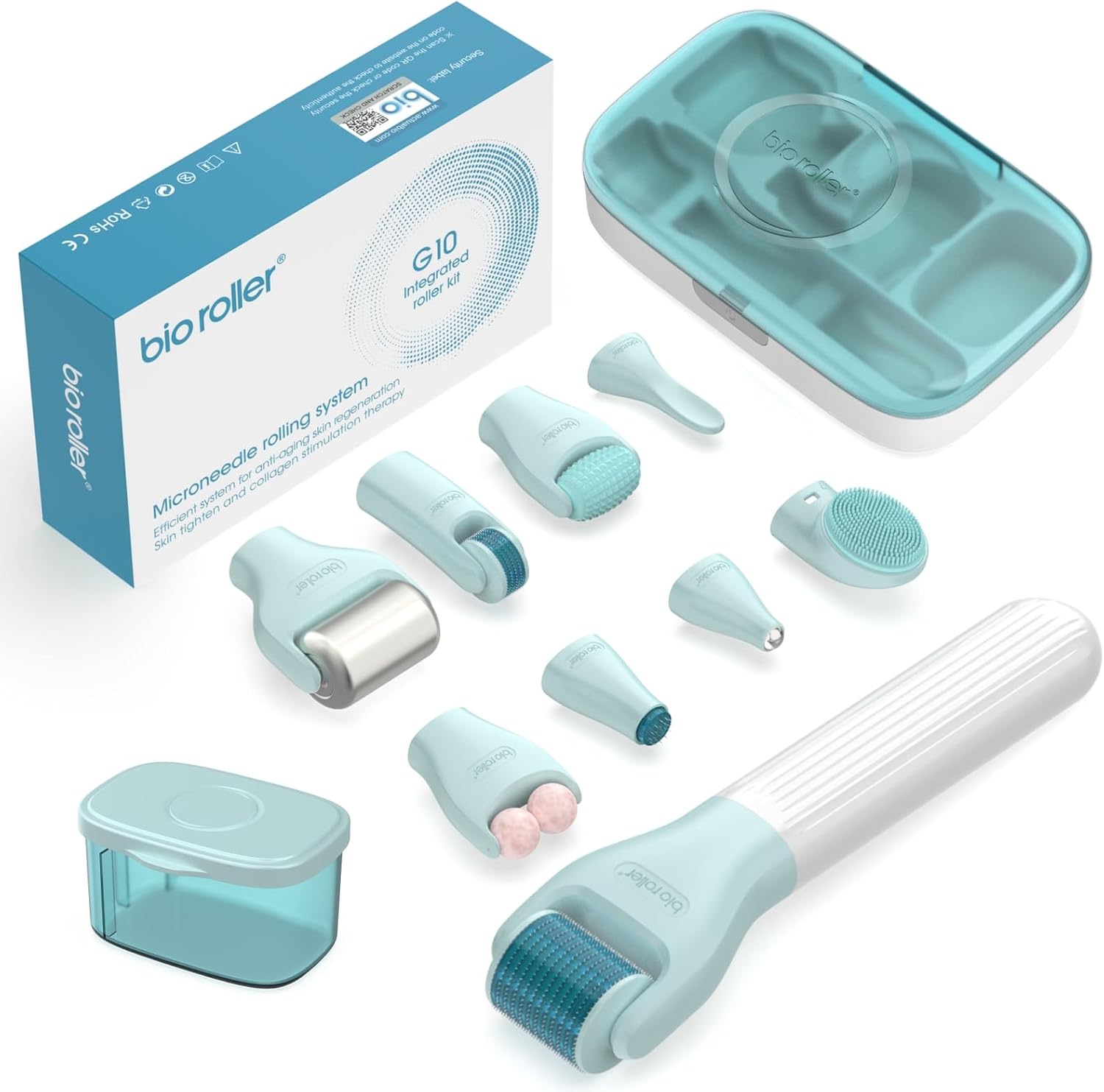 Imagen de Derma Roller 1,5 mm/1,0 mm/0,5 mm – Kit Microneedling 10 in 1 per pelle, barba e corpo en OfertitasTOP