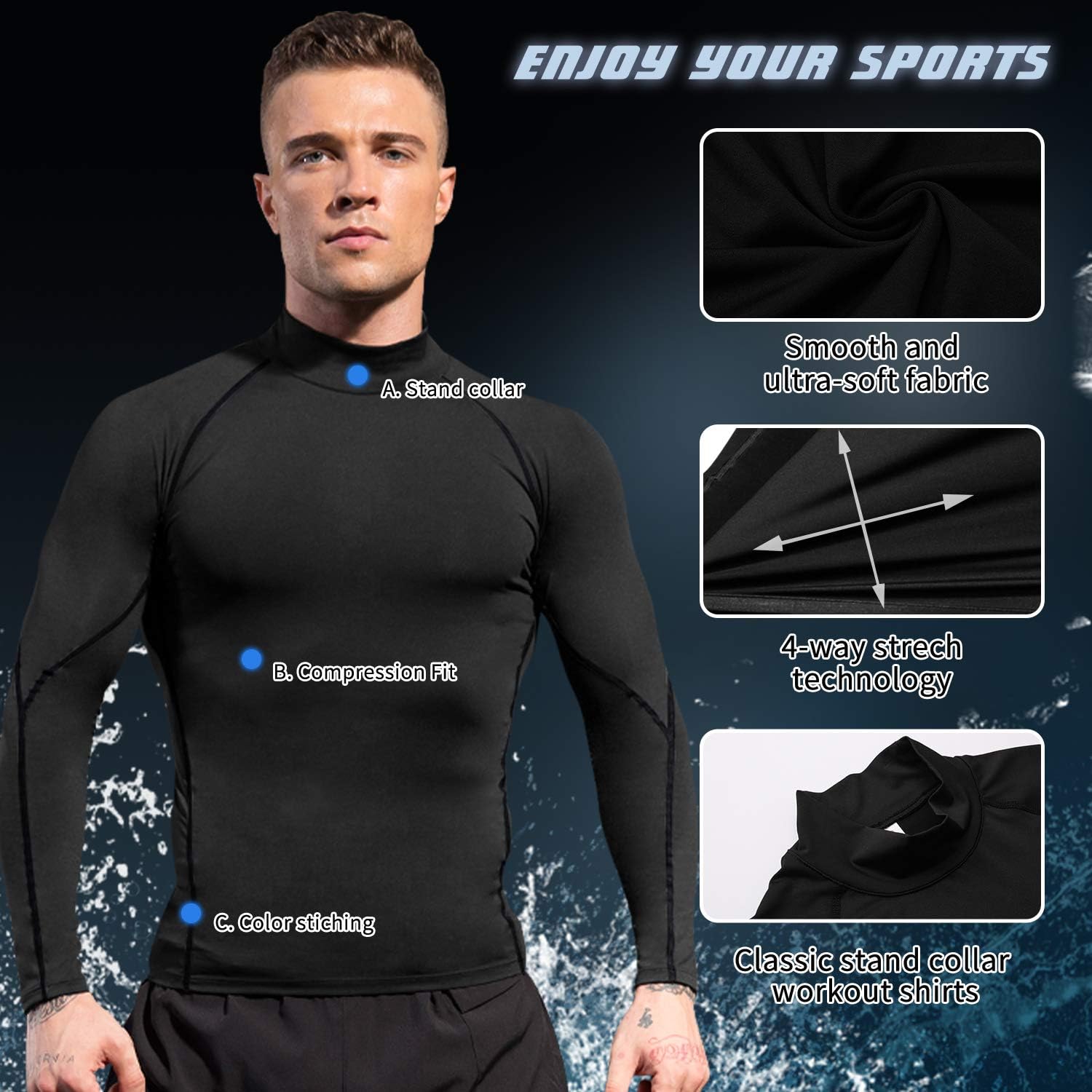 Thumbnail 5 de SPVISE Men's Compression Shirt, Long Sleeve