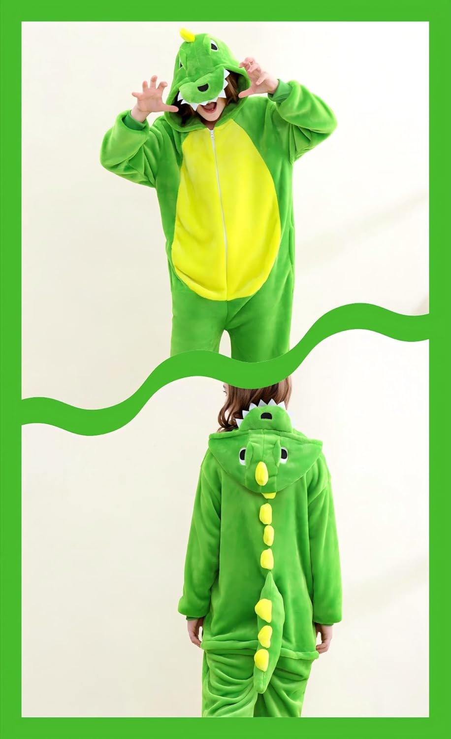 Detalle de Todler Ctpy Unisex Animal Onesie Pajamas – Flannel Sleepwear for Kids