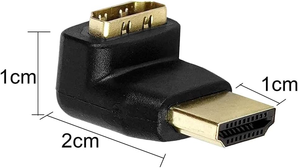 Thumbnail 5 de VMOJO HDMI-Winkeladapter-Set (2 Stück, 90° & 270°) für Typ-A – vergoldete Kontakte, bis 4K