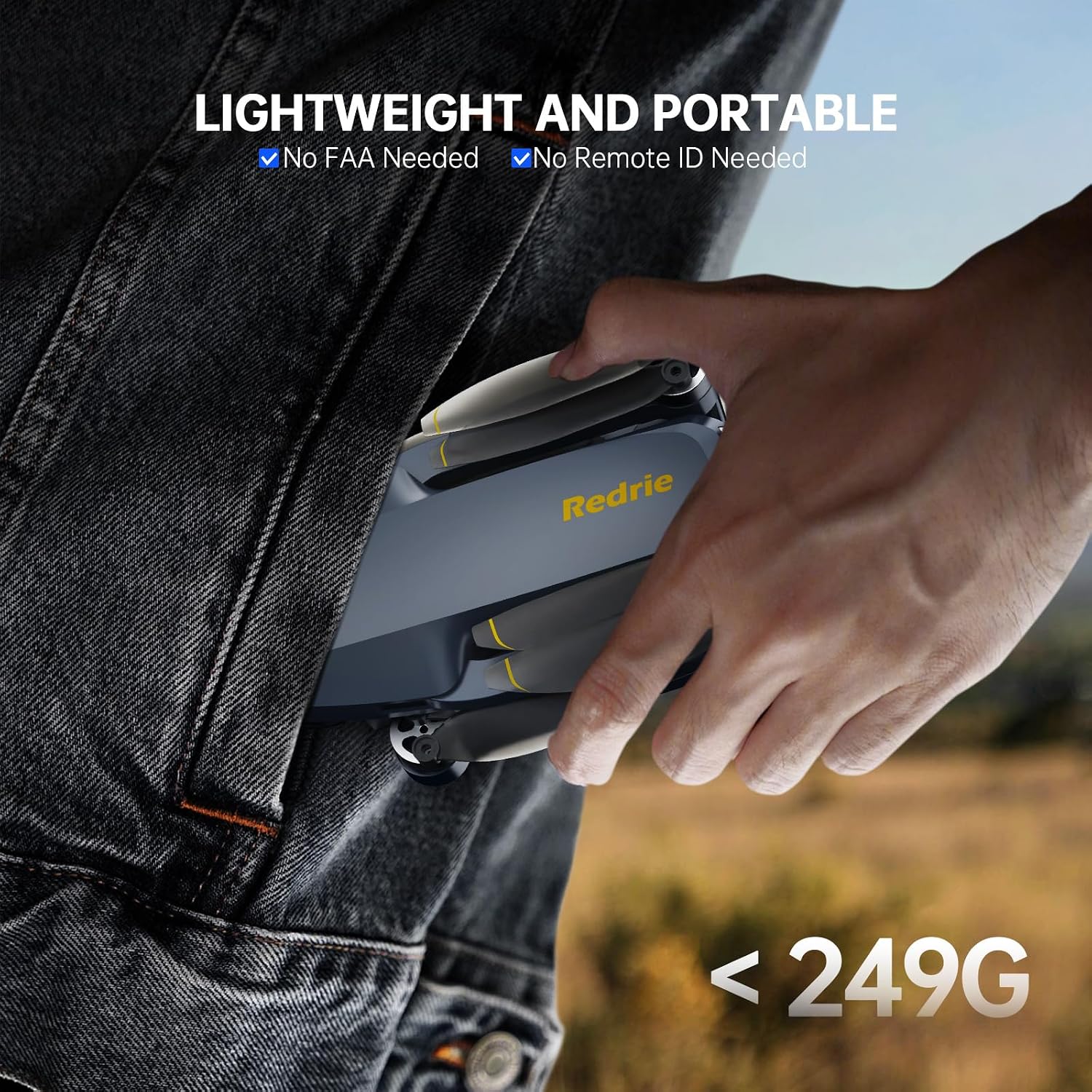 Thumbnail 6 de REDRIE HK33 Drone with 4K Camera, 2-Axis Gimbal and GPS Flight Modes