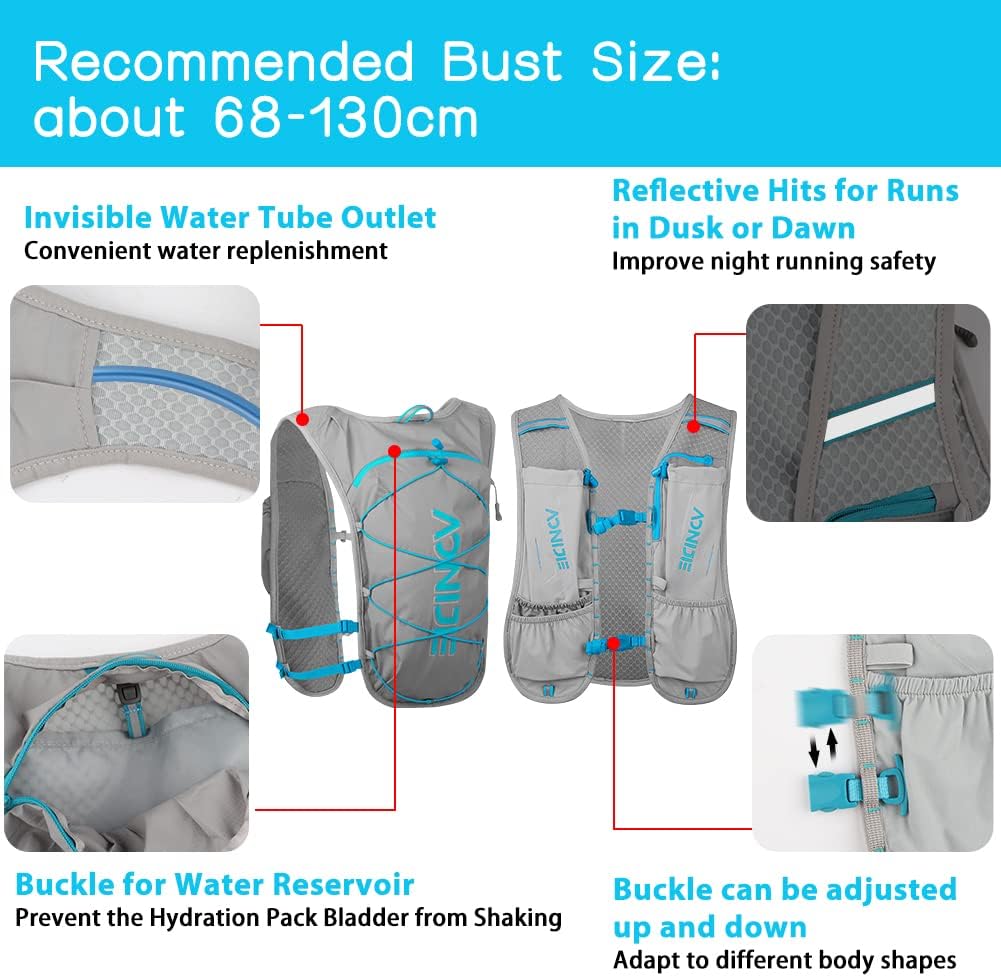 Detalle de Geila Hydration Backpack: Lightweight Running Hydration Vest for Marathon and Trail