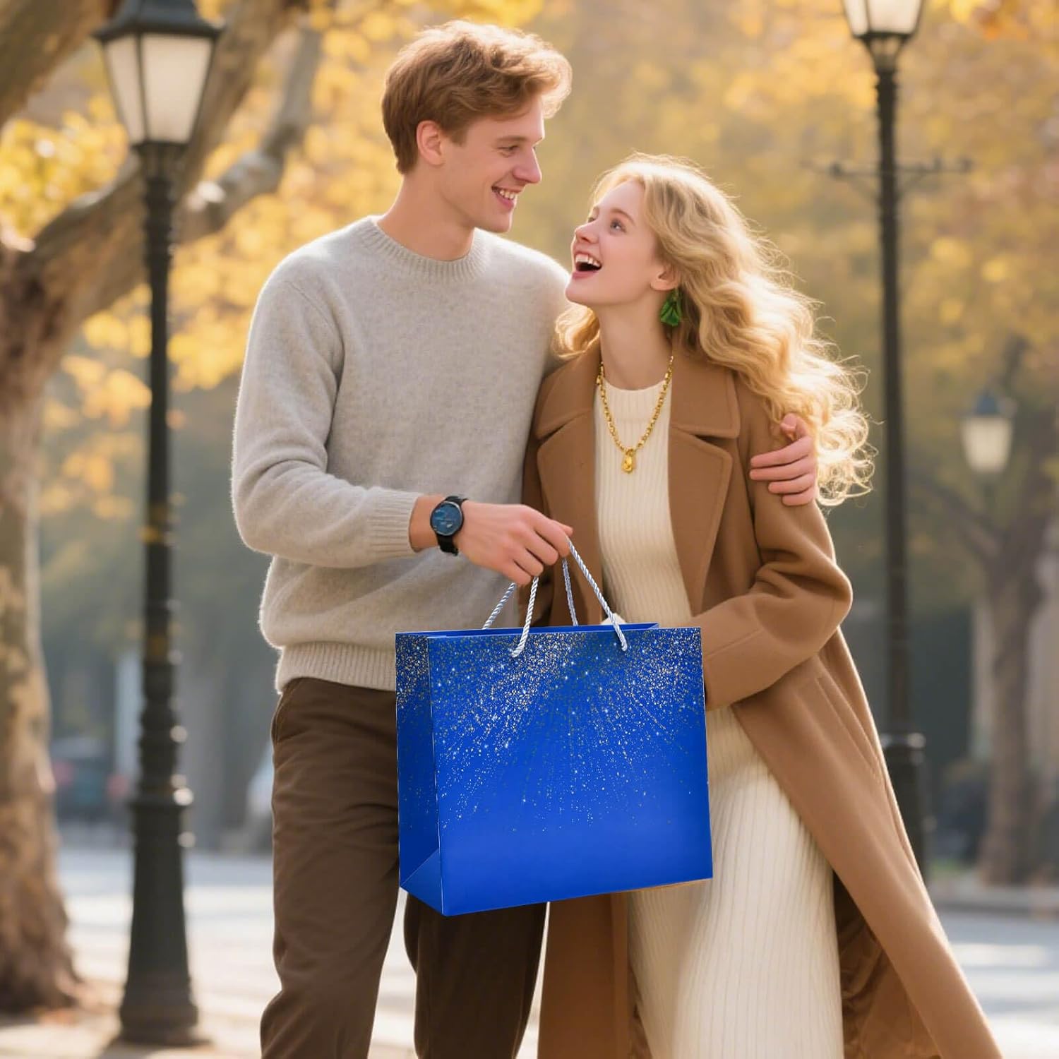 Thumbnail 4 de Geschenktüten Sternenhimmel 27,9×32×11 cm 🎁