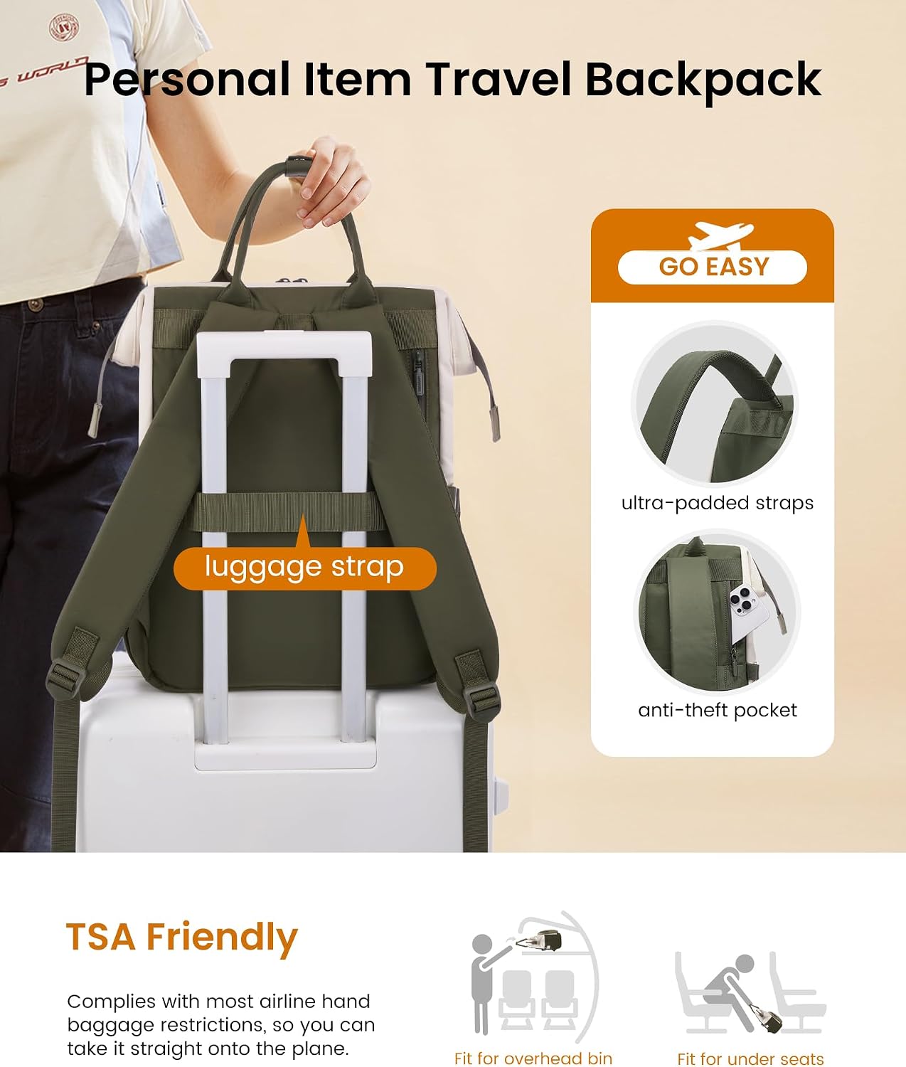 Detalle de LOVEVOOK Laptop Backpack, 15.6-Inch