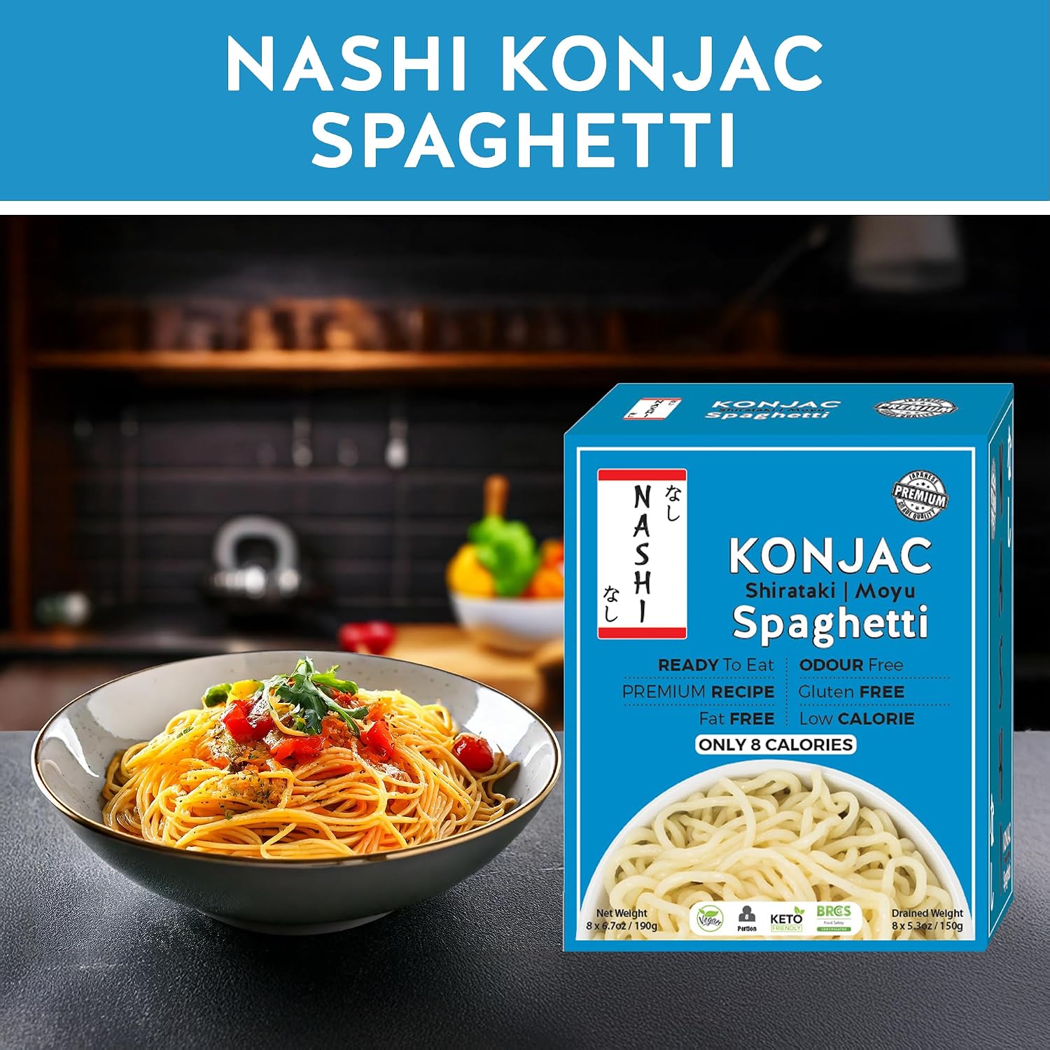 Thumbnail 6 de Nashi Shirataki Konjac Moyu Spaghetti – Keto-freundliche Spaghetti aus Konjac (8×190 g) von Keto Skinny