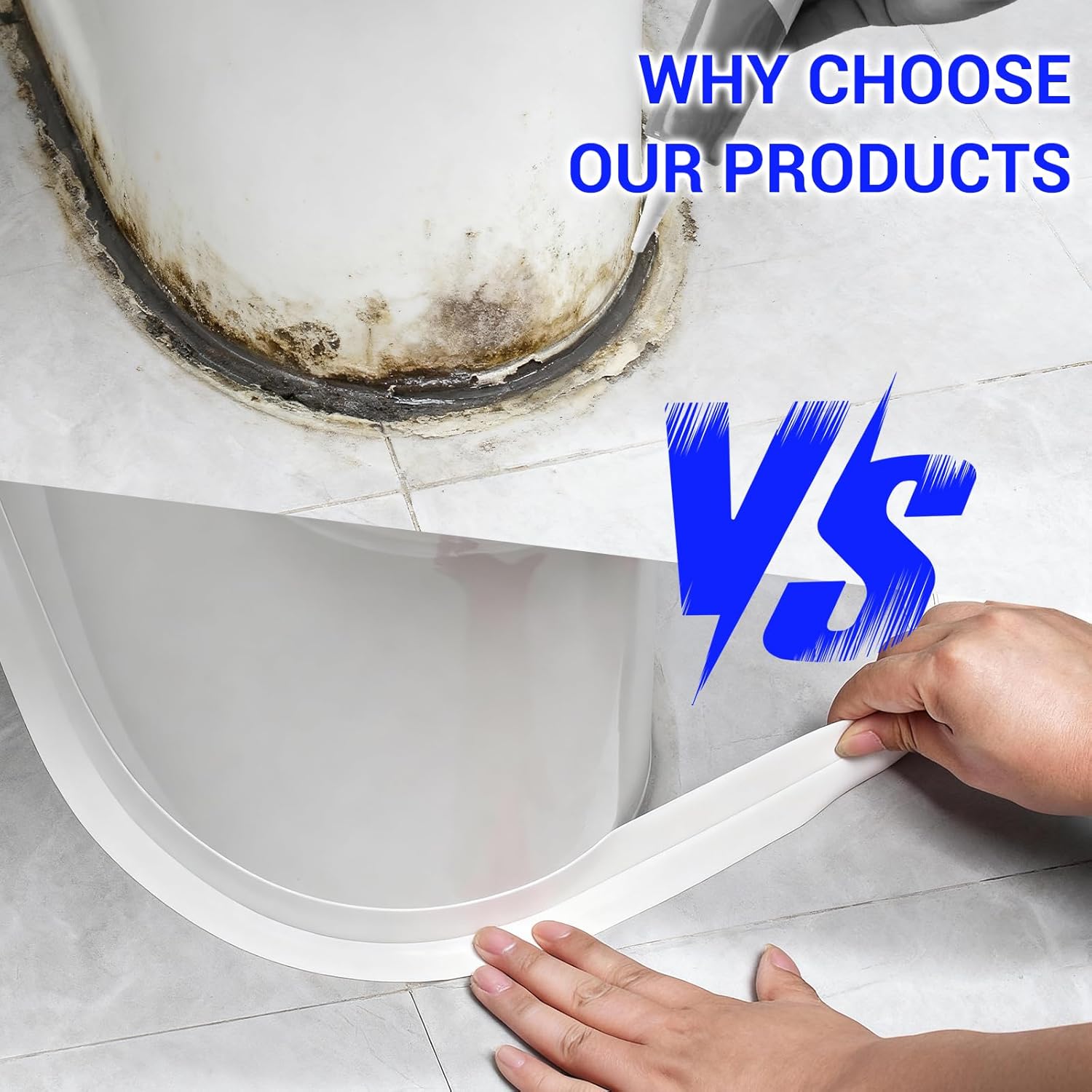 Detalle de TATUNER Bath Sealant Strip: Self-Adhesive Caulk Tape for Waterproof Bathroom Corners