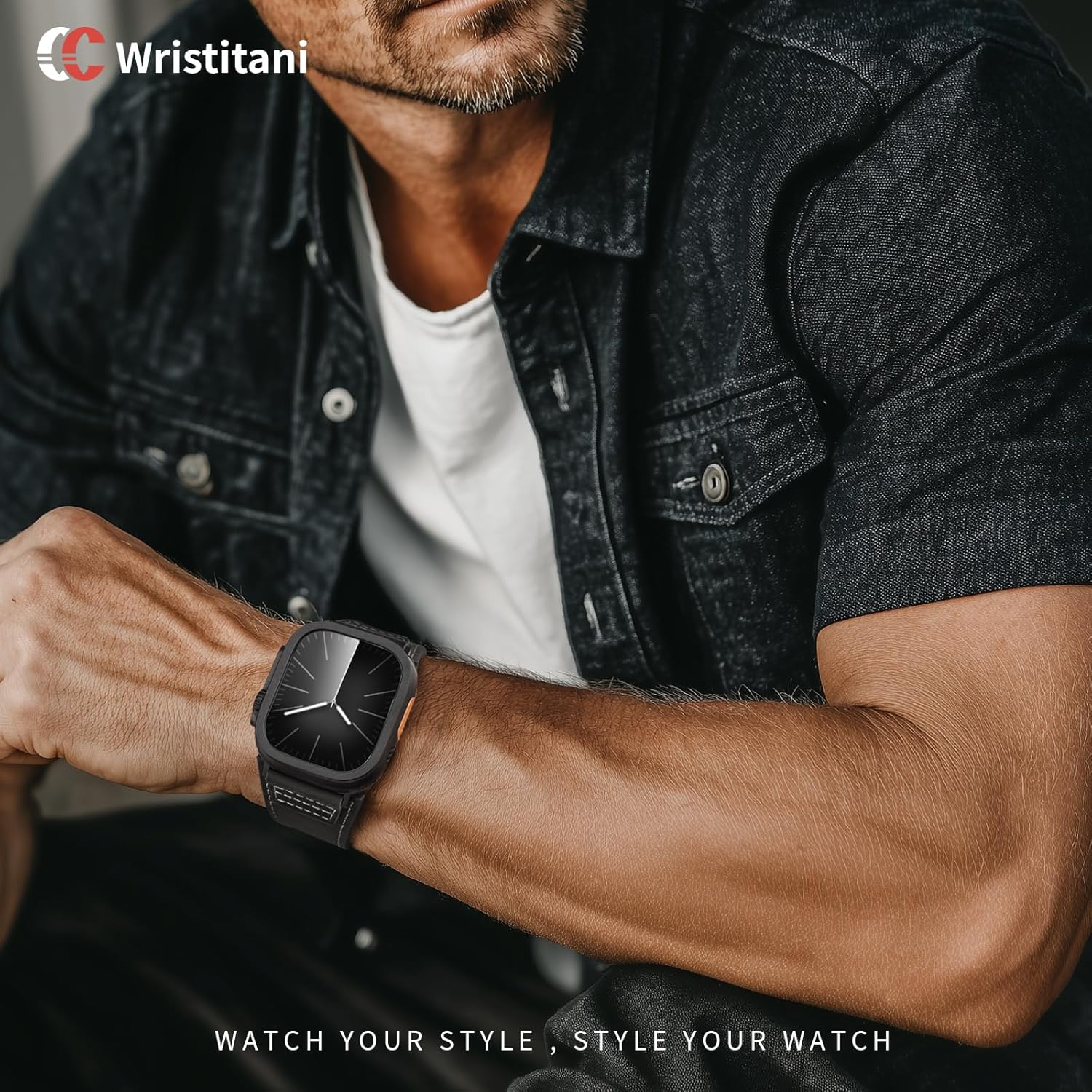 Thumbnail 6 de Bracelet en cuir Wristitani pour Apple Watch - Compatible toutes séries et tailles (38–49 mm)