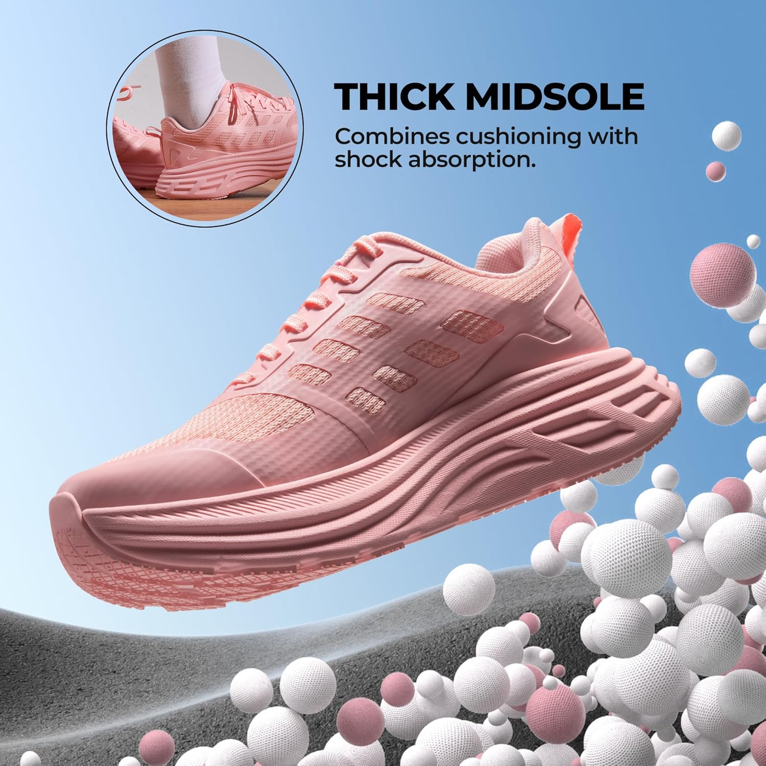 Thumbnail 3 de NORTIV 8 Women’s Hiking Sneakers (Traction, Breathable Mesh, Shock Absorption)