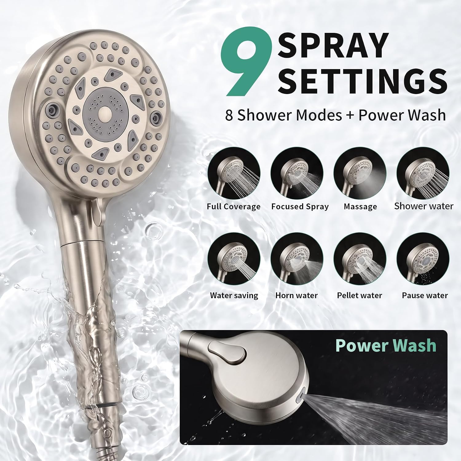 Detalle 2 de SunCleanse handheld shower head
