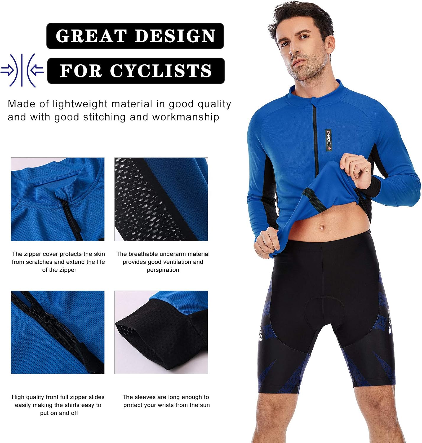 Detalle de Maglia ciclismo 3 tasche MEETWEE
