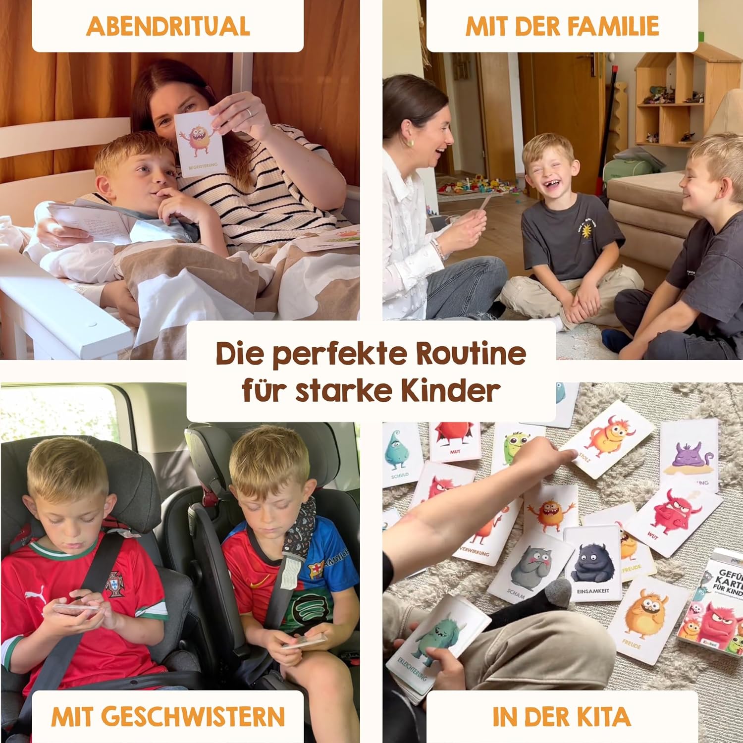 Detalle de Edubini Gefühlskarten für Kinder – 30 Emotionskarten mit Erklärtexten