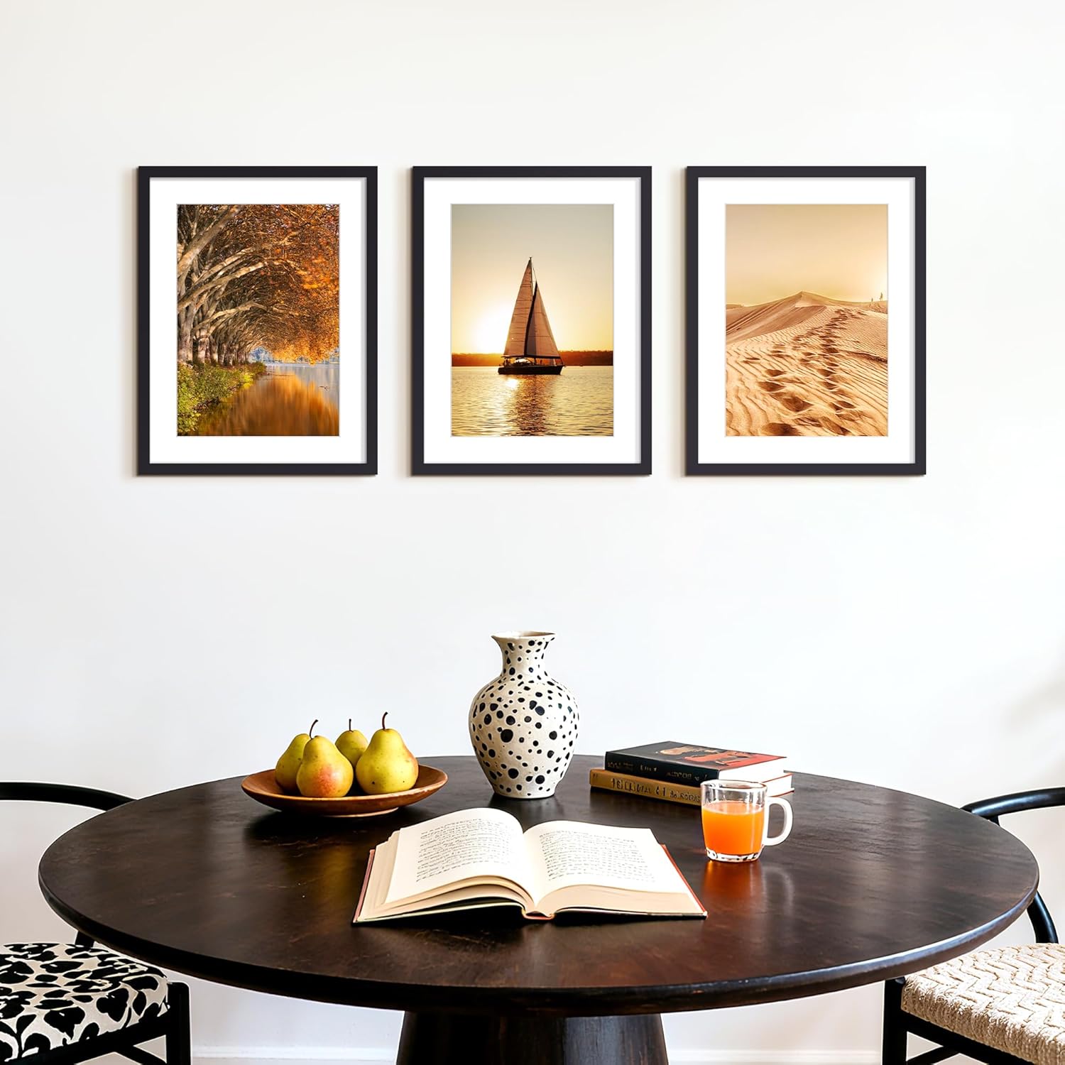 Detalle de upsimples 13x17 Inch Picture Frame with 10x14 Mat or 13x17 Without Mat — Black