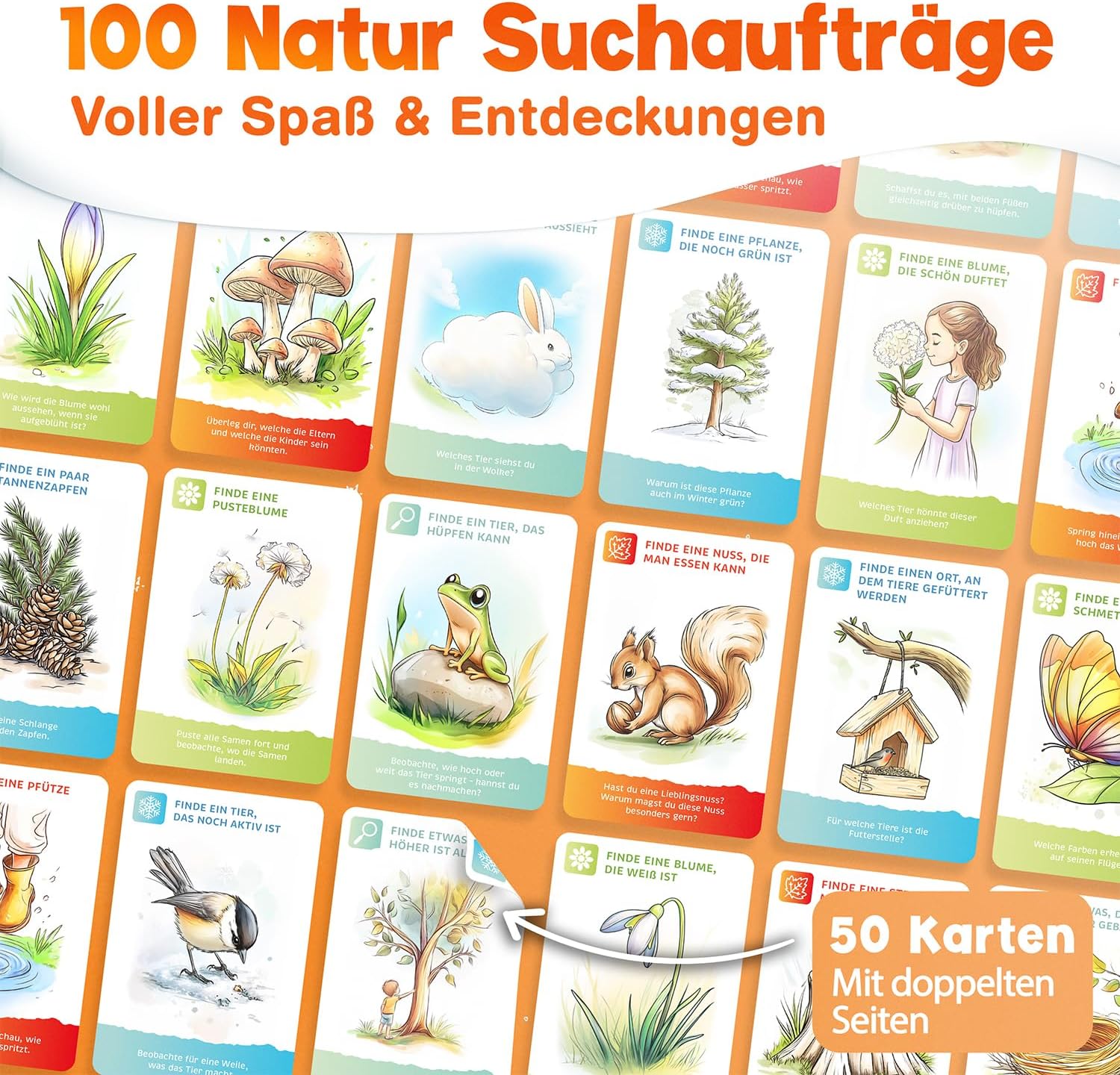 Detalle de MUTKIND® 50 Entdeckerkarten für Kinder