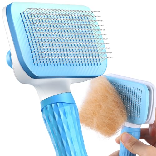 Detalle de ACE2ACE Spazzola Autopulente per Gatti e Cani Pelo Lungo e Corto Blu