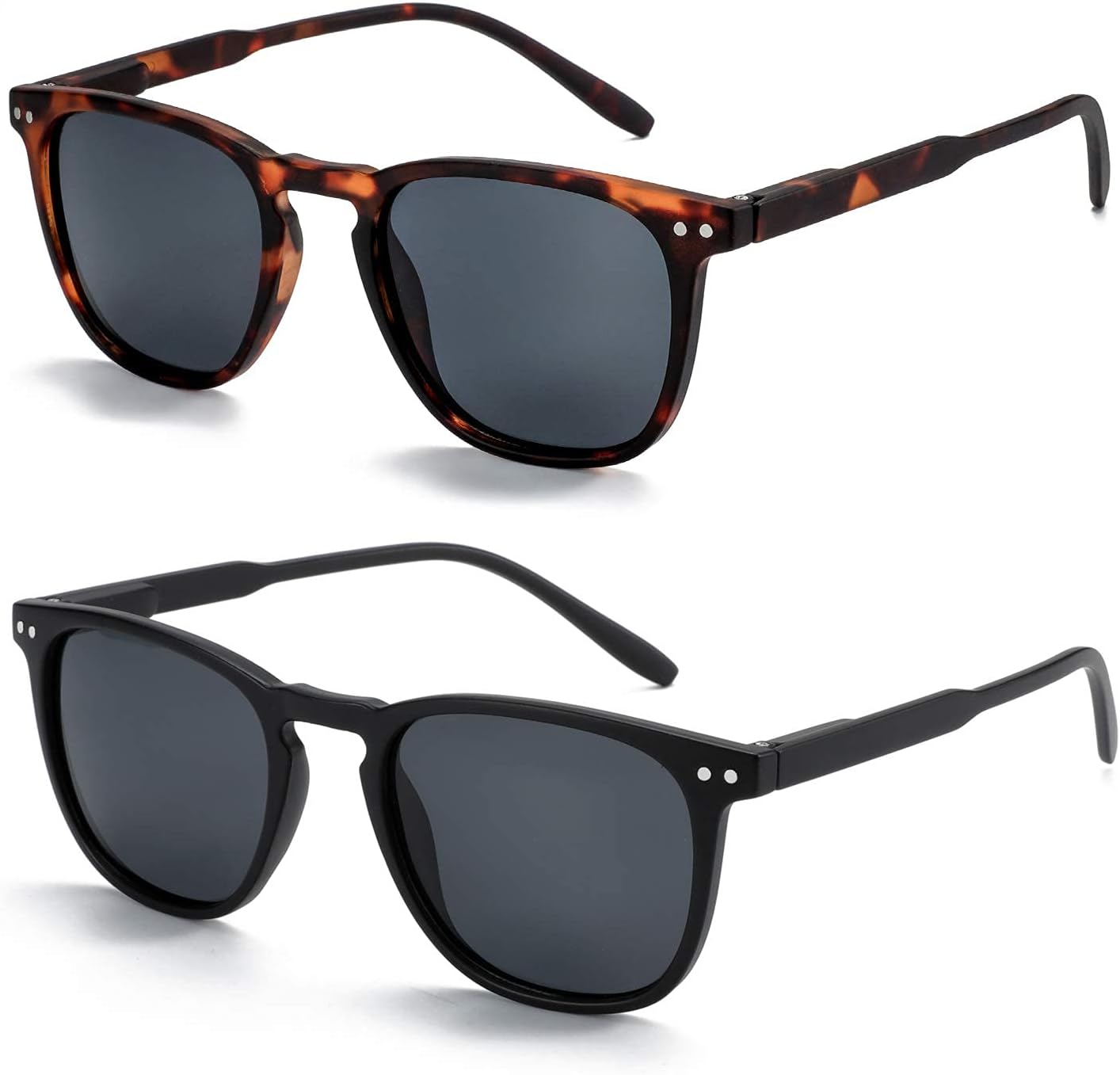 Detalle de ZENOTTIC 2 Paia Occhiali da Sole Polarizzati Unisex: stile retrò con protezione UV400