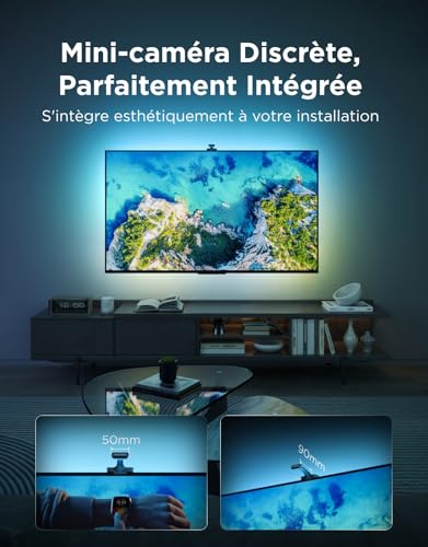 Detalle 2 de Govee Rétroéclairage TV LED 3 RGBWIC avec Double Caméra – 3,6 m