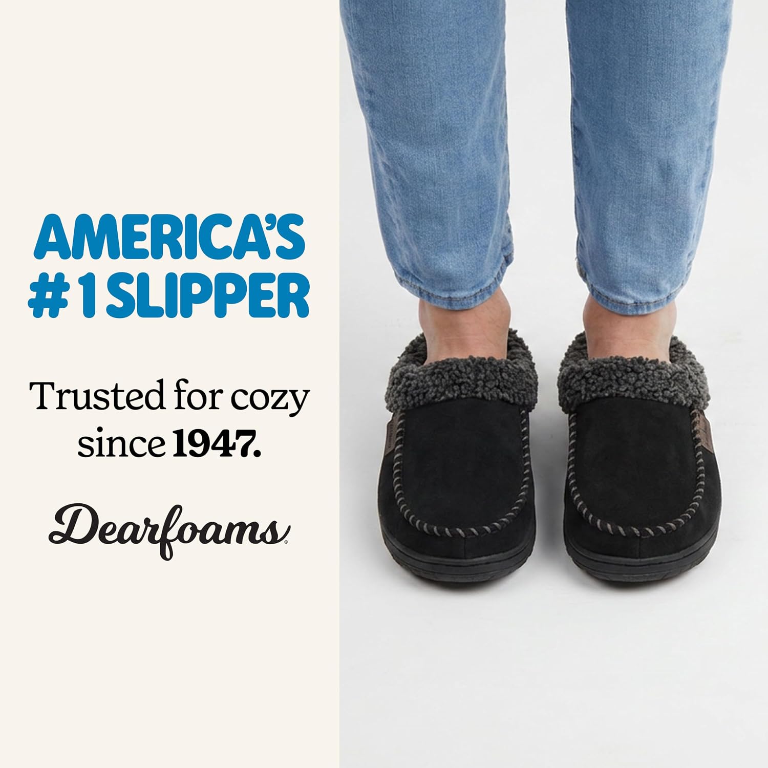 Detalle 2 de Dearfoams Men's Clog Slippers with Memory Foam