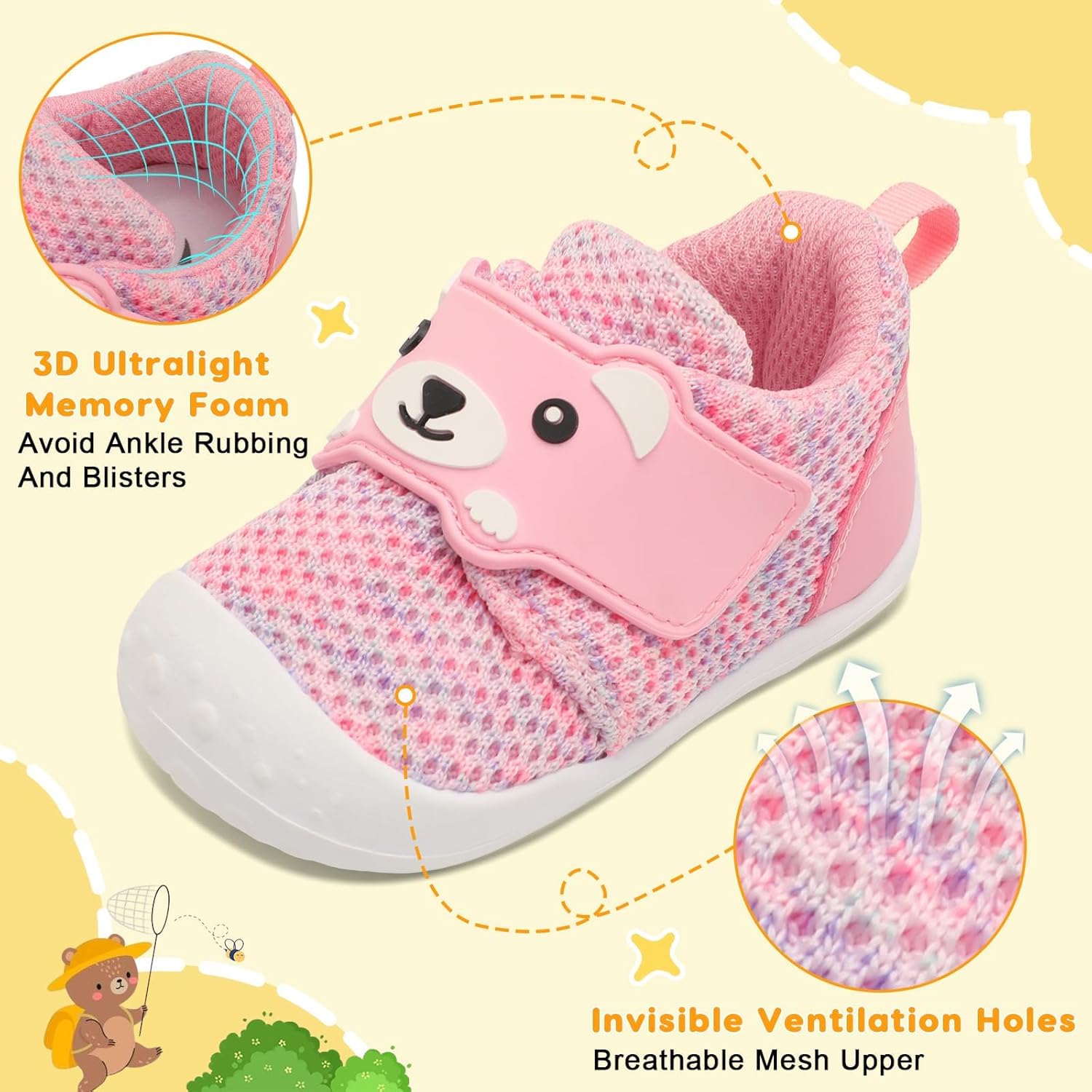 Thumbnail 4 de JOINFREE Baby Walking Wide Shoes – breathable non-slip wide-toe first walkers
