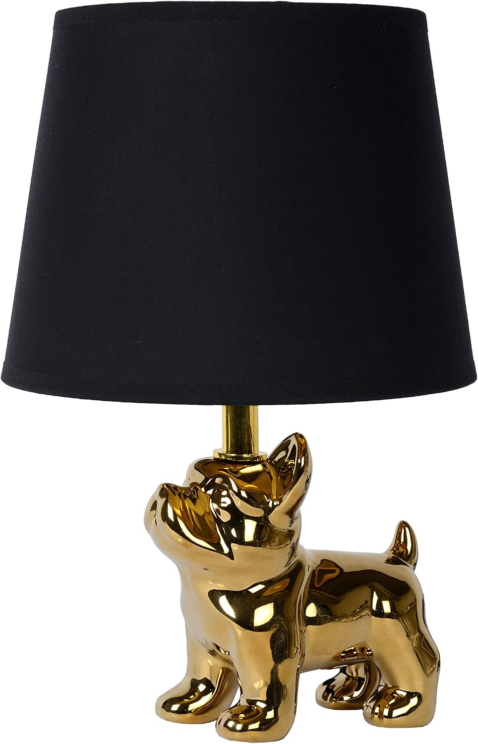 Detalle 2 de Lucide Extravaganza Sir Winston – lampa stołowa E14, porcelanowa, złoto-czarna