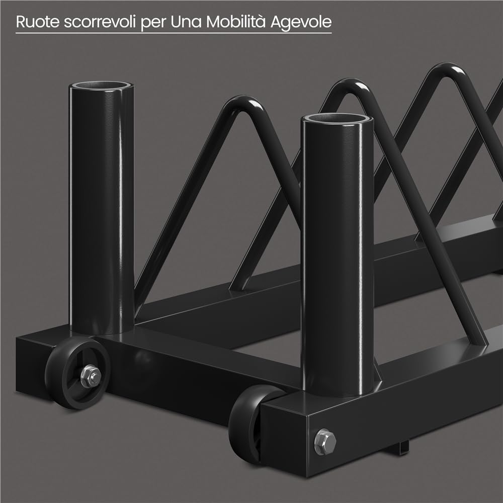 Thumbnail 6 de Yaheetech Supporto per Manubrio Rack di immagazzinaggio Mobile: 4 Scomparti con Ruote