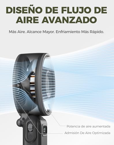 Thumbnail 5 de Diveblues Ventilador Portátil de Mano Plegable con Batería: 100 velocidades, 12h de autonomía y diseño versátil