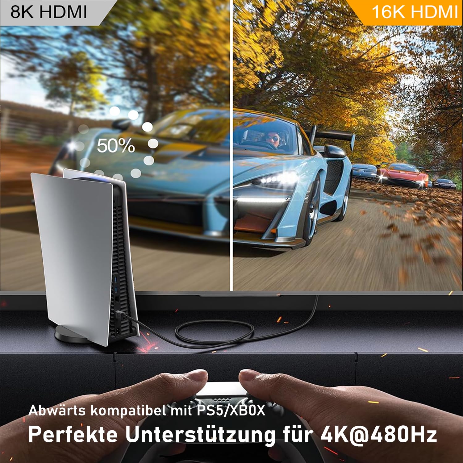 Thumbnail 2 de ConnBull 16K HDMI 2.2 Kabel 5m