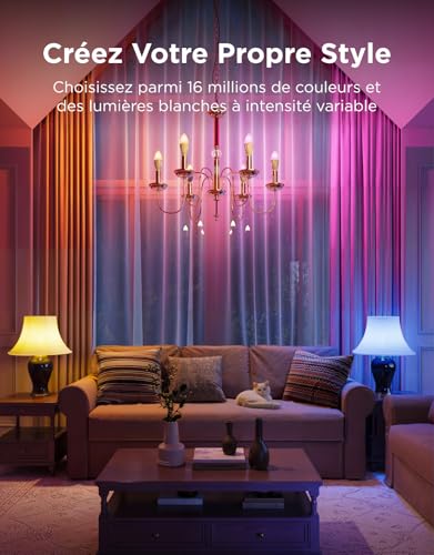 Detalle de Govee Ampoule Connectée E14 RGBWW (lot de 2) — Lumière intelligente 450 lm, 4,8 W