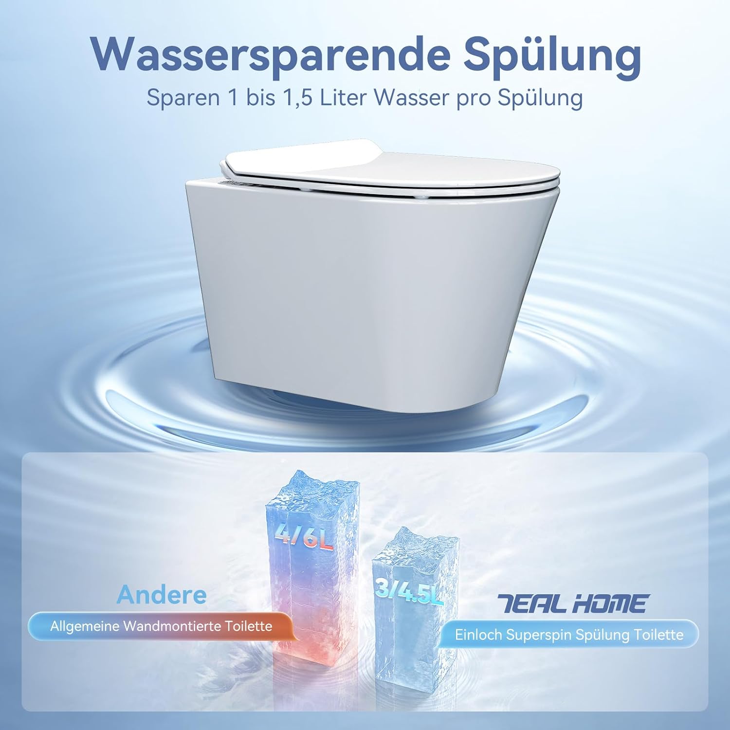 Thumbnail 4 de Wand-WC Spülrandlos Keramik, geruchsarm