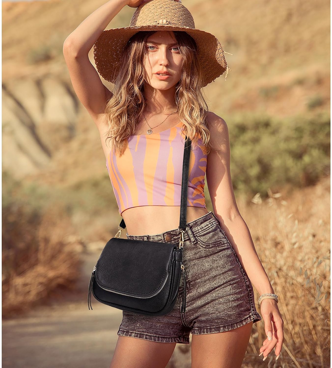 Thumbnail 2 de GLITZALL Borsa a Tracolla Da Donna Piccola in Pelle PU: stile essenziale e versatility quotidiana