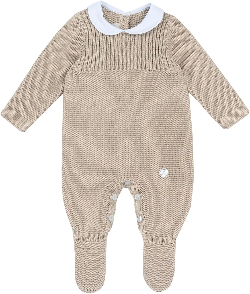 Detalle de Tutina neonato Chicco in cotone leggero con apertura schiena ed entrogamba – per primavera e autunno